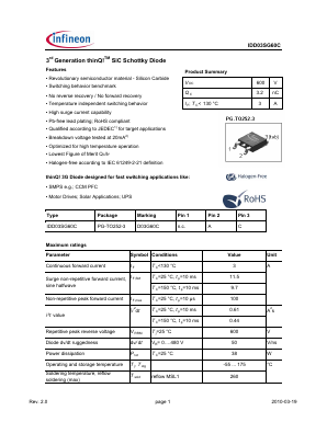 D03G60C Datasheet PDF Infineon Technologies