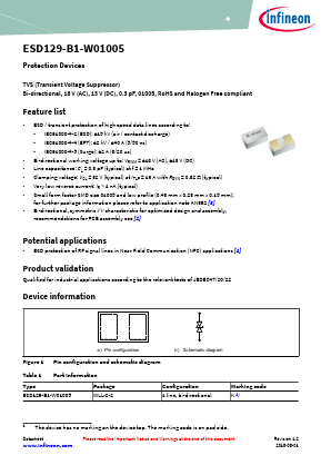 ESD129-B1-W01005 Datasheet PDF Infineon Technologies