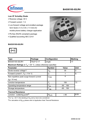 BAS3010S-03LRH Datasheet PDF Infineon Technologies