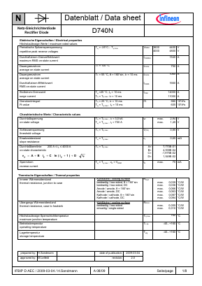 D740N Datasheet PDF Infineon Technologies