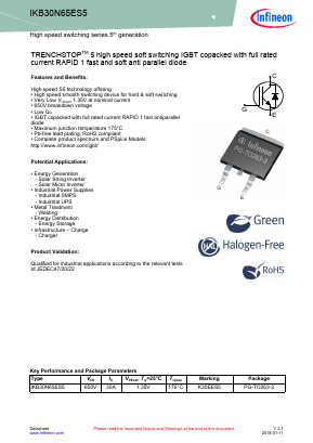 IKB30N65ES5 Datasheet PDF Infineon Technologies