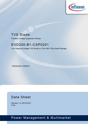 ESD200-B1-CSP0201 Datasheet PDF Infineon Technologies