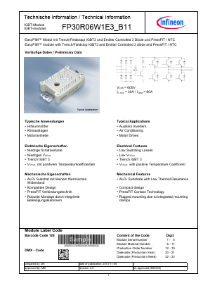 FP30R06W1E3_B11 Datasheet PDF Infineon Technologies