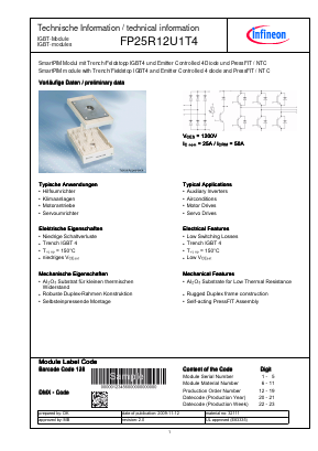 FP25R12U1T4 Datasheet PDF Infineon Technologies