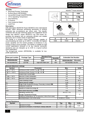 IRF9530NSPBF Datasheet PDF Infineon Technologies