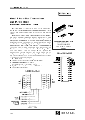 IN74AC652 Datasheet PDF Integral Corp.