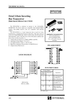 IN74AC640DW Datasheet PDF Integral Corp.