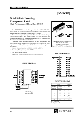 IN74HC533DW Datasheet PDF Integral Corp.