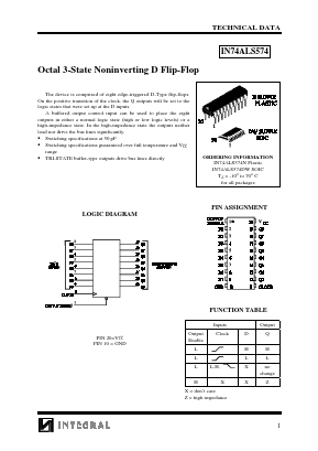 IN74ALS574 Datasheet PDF Integral Corp.