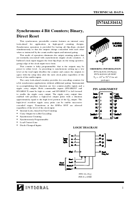 IN74ALS161AD Datasheet PDF Integral Corp.