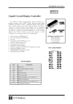 IN472-3DW Datasheet PDF Integral Corp.