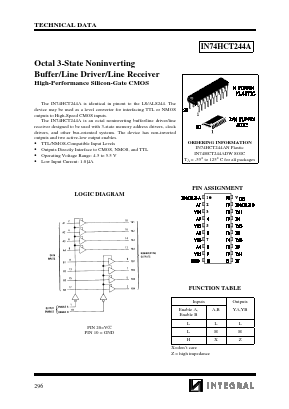 IN74HCT244A Datasheet PDF Integral Corp.