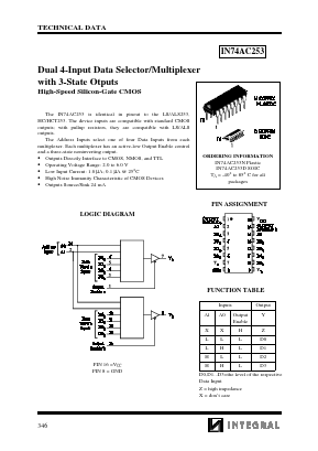 IN74AC253D Datasheet PDF Integral Corp.