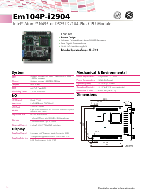 EM104P-I2904 Datasheet PDF Intel