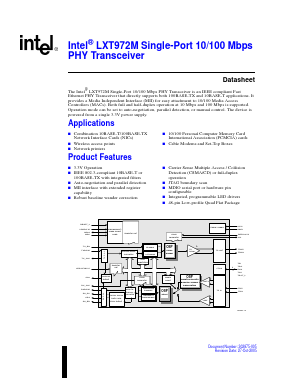 DJLXT972MLC.A4 Datasheet PDF Intel