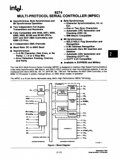 P8274 Datasheet PDF Intel