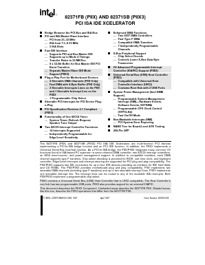 82371SB Datasheet PDF Intel