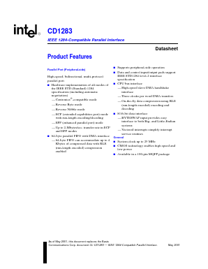 SCD1283 Datasheet PDF Intel