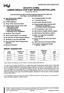 D80C51FA Datasheet PDF Intel