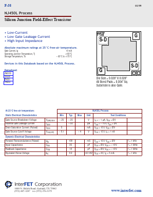 NJ450L Datasheet PDF InterFET 