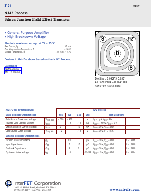 NJ42 Datasheet PDF InterFET 