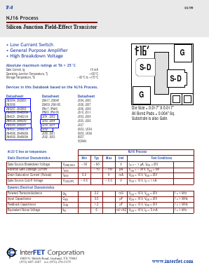 NJ16 Datasheet PDF InterFET 