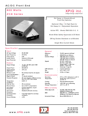 ZC8 Datasheet PDF International Power DC Power Supplies