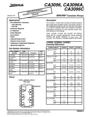 CA3096AM96 Datasheet PDF Intersil