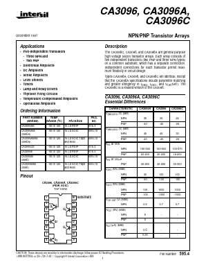 CA3096M Datasheet PDF Intersil