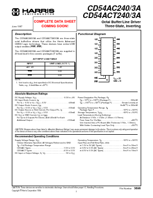 CD54AC240/3A Datasheet PDF Intersil