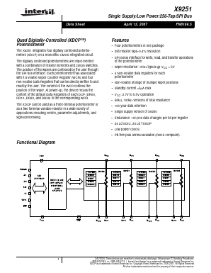 X9251 Datasheet PDF Intersil