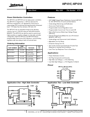 HIP1015CB Datasheet PDF Intersil