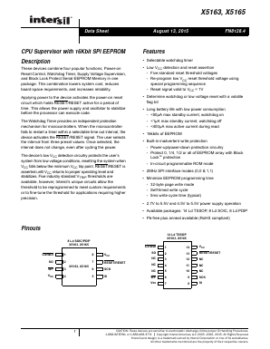 X5163PZ-2.7 Datasheet PDF Intersil