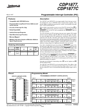 CDP1877 Datasheet PDF Intersil