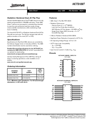 HCTS109T Datasheet PDF Intersil