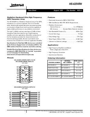 5962F9764101VEA Datasheet PDF Intersil