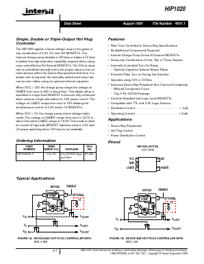 HIP1020CK-T Datasheet PDF Intersil