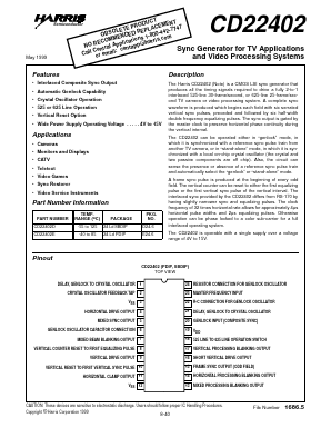 CD22402E Datasheet PDF Intersil