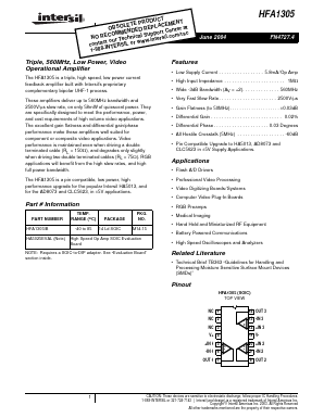 HFA1305 Datasheet PDF Intersil