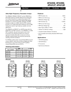 HFA3128 Datasheet PDF Intersil