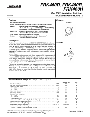 FRK460R Datasheet PDF Intersil