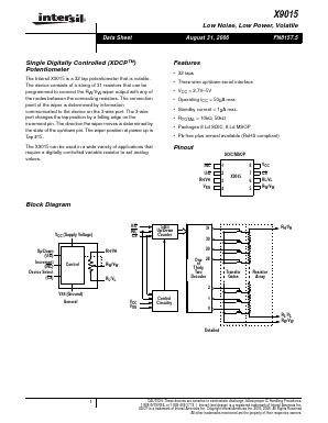 X9015 Datasheet PDF Intersil