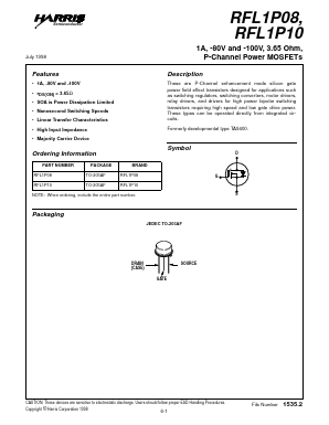 RFL1P08 Datasheet PDF Intersil