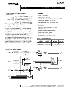 HFA3524 Datasheet PDF Intersil