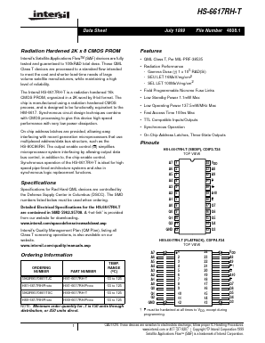 5962R9570801TXC Datasheet PDF Intersil