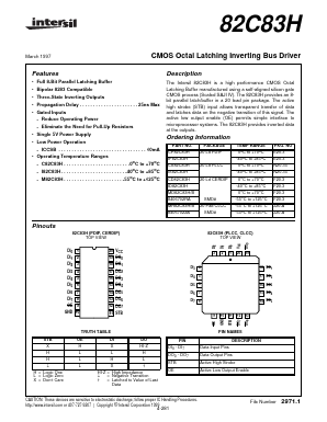 CD82C83H Datasheet PDF Intersil