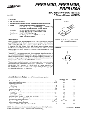 FRF9150D Datasheet PDF Intersil