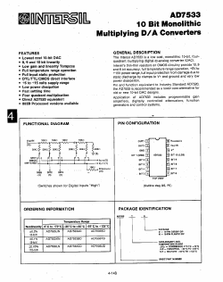 AD7533CD Datasheet PDF Intersil