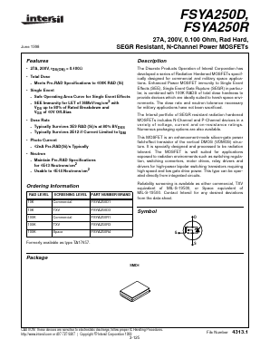 FSYA250D Datasheet PDF Intersil