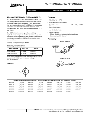 HGTP12N60B39A Datasheet PDF Intersil
